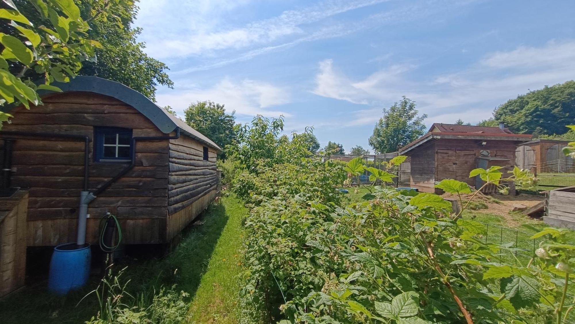 La Roulotte Tiny House Du Mond'Ideal Leval  Dış mekan fotoğraf